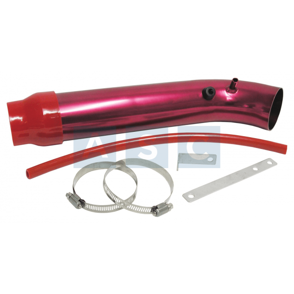 INDUCT.PIPE LONG BEND 76MM RED COMPLETE