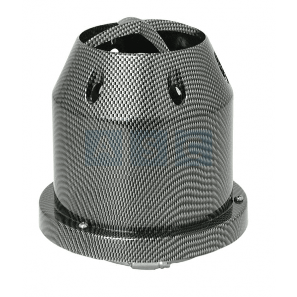 AIR FILTER W/SHIELD SOLID CHR/BLK