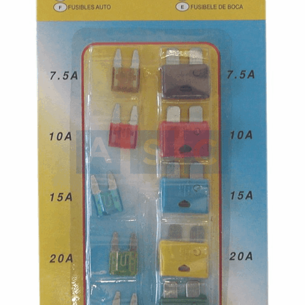 FUSE SET 10PCS(5 MINI/5 STD) CARDED