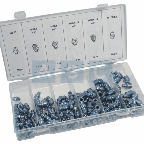 ASSORTED GREASE NIPPLES 110PCS metric