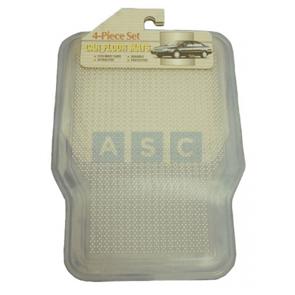 4 PCE VINYL MAT SET CLEAR